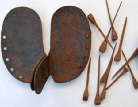 Per ogni zampa ci volevano due ferri, uno per ogni unghione.